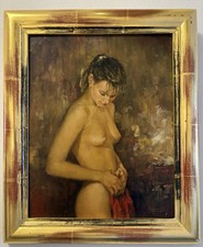 Ölgemälde Akt eines Mädchens Jan Bazuin (1930-2003) Aktbild