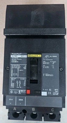 Square D NTO  PowerPact Circuit Breaker 15A 600V 3pole HJA36015