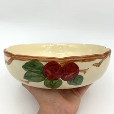 Vintage 1949-53 Franciscan Apple Serving Bowl 8" USA Half Moon Mark Stamp