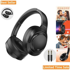 Wireless Over-Ear Headphones with ANC - 100H Battery Life, Deep Bass