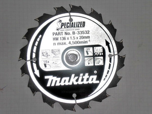 Makita B-33526 Sägeblatt – 136x20mm, 30 Zähne, Für Tischkreissägen (NEU)