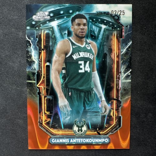 Giannis Antetokounmpo Topps Cosmic ET  Orange Galactic /25 Milwaukee Bucks 🔥