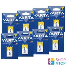 8 Varta 9V Energy Battery Alkaline 9V E-Block Mn1604 Transistor Exp 2028 NEW