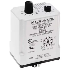 Macromatic Tr-60628 Single Function Time Delay Relay, Octal, Off Delay, 1