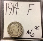 1914 Barber Silver Dime F! ENN Coins