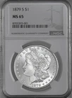 1879-S  $1  MORGAN SILVER DOLLAR  "SAN FRANCISCO"  NGC MS65  #8703393-001