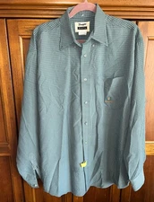 Wrangler Riata Plaid Long sleeve Button Western Shirt Mens size Large  Logo