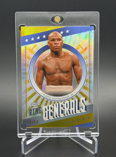 Floyd Mayweather Jr. [Gold Refractor] #RG-3 2024 Topps Chrome Ring Generals card