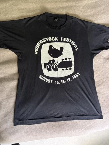 Vintage 80s Woodstock Festival 1969 T Shirt XL Single Stitch 1980s vintage concert t-shirt, vintage, size XL, single stitch, B+ condition