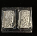 2 X Silvertowne Mint Eagle 1oz .999 Fine Silver Prospector Art Bar Sealed