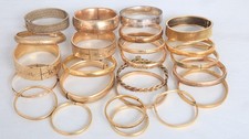 344.4g Lot of Antique Vintage Gold Filled Bangle Bracelets