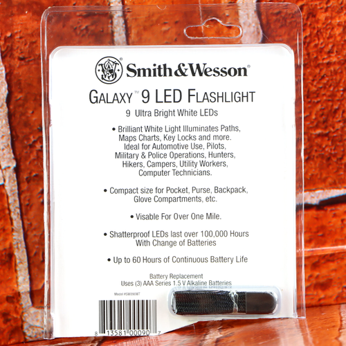 Smith & Wesson Galaxy 9 LED Kompakt Taschenlampe hellweiß SW090WT - Bild 5 von 8