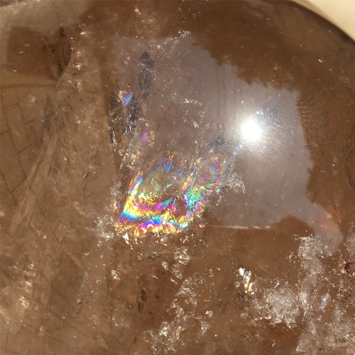 2.24LB Natural smokey quartz ball quartz crystal sphere 80mm reiki gem QX1855 - Picture 4 of 12