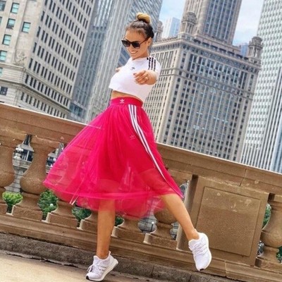 adidas 3 stripe tulle skirt