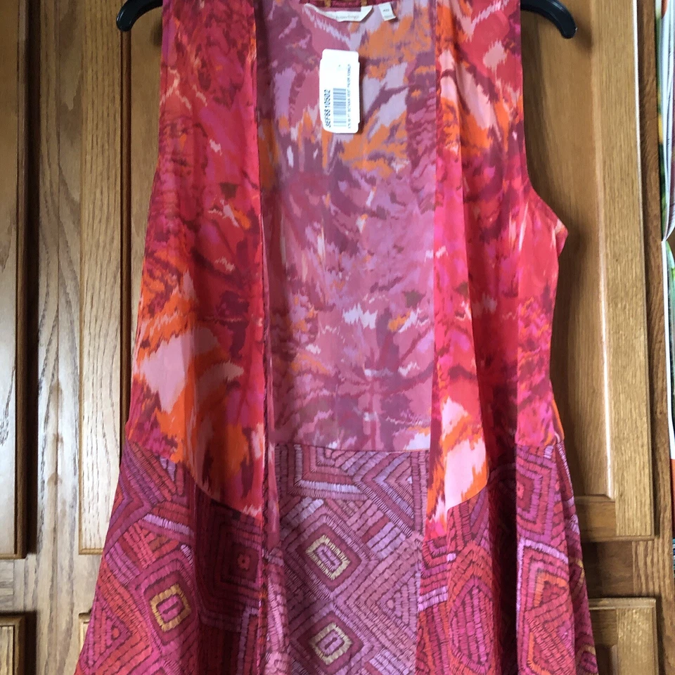 Chaleco Betania Abierto Geométrico Transparente Rosa Suave Surroundings Talla XS NUEVO CON ETIQUETAS Foto 4 de 4