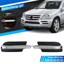 For Benz X164 GL350/450/550 DRL Daytime Running Fog Light Bumper Grille 2010-12