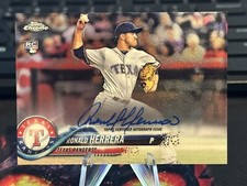 2018 Topps Chrome Ronald Herrera RC Auto Texas Rangers