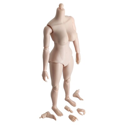 1/6 Female Soldier Action Figure Body Large Bust Pale Skin 12'' BJD OBJ JK Doll