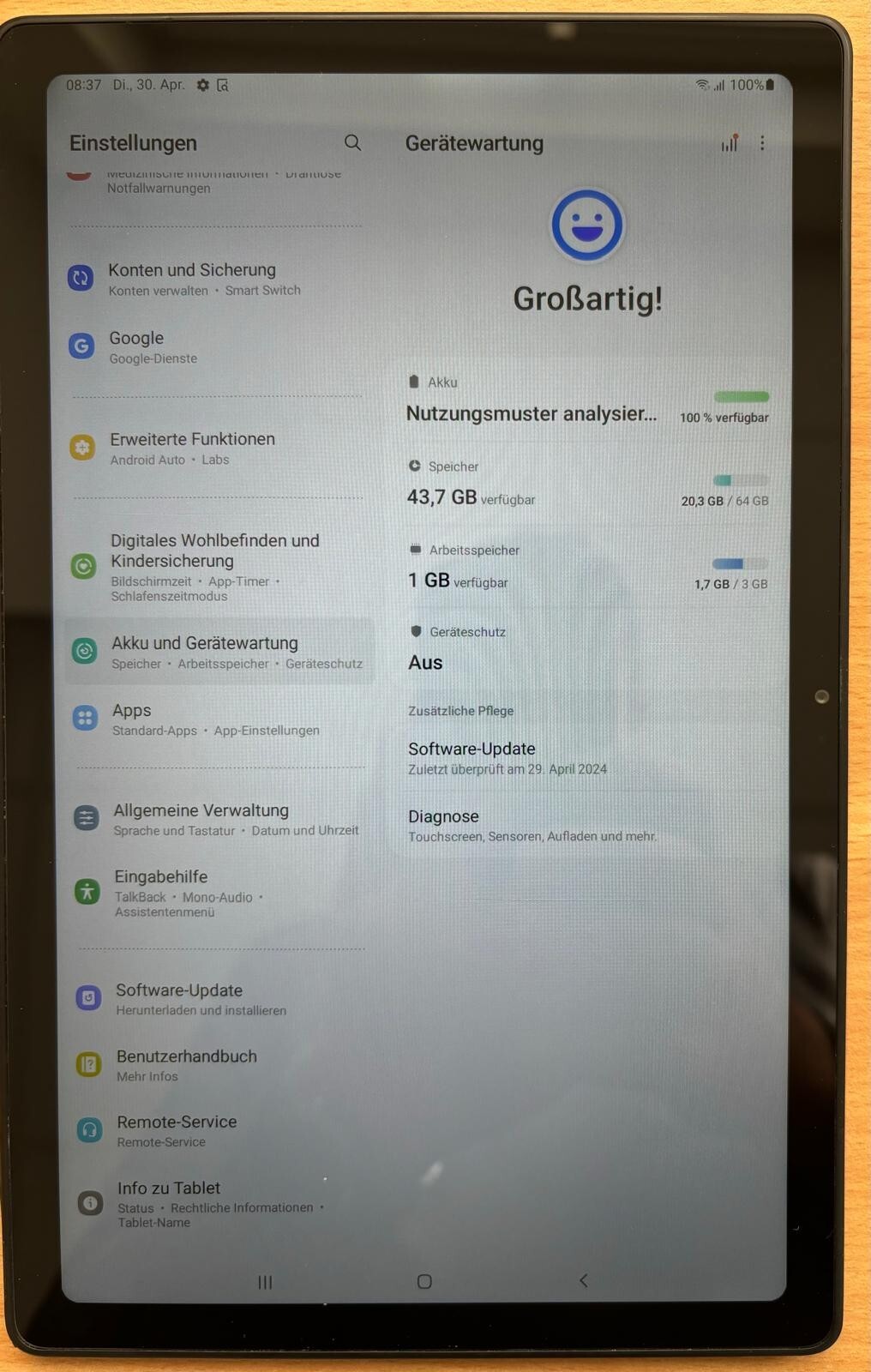 Samsung Galaxy Tab A7 T505 64GB 10,4" LTE Grau Android Tablet #ST2 - Bild 4 von 4