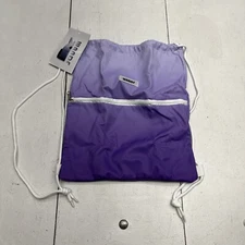 Wandf Purple Gradient Water Resistant Nylon Drawstring Bag One Size NEW