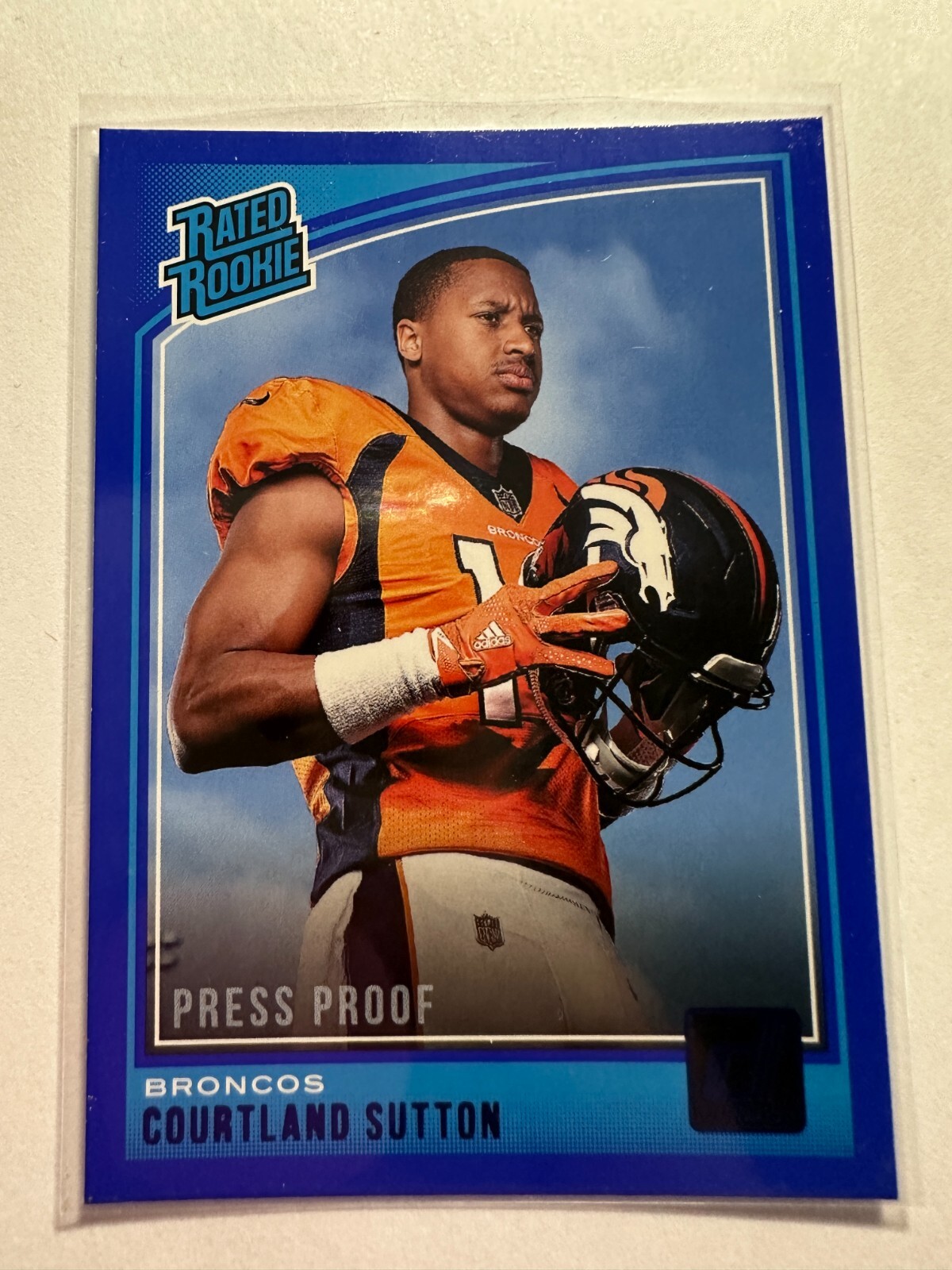 K20,554 - 2018 Donruss Press Proof Blue #312 Courtland Sutton RR