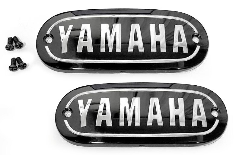 Yamaha XS1 XS2 XS650 Fuel Tank Emblem 2pcs Black #211-24161-00-00