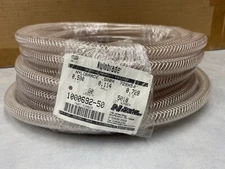 1/2" ID New Age Industries Nylobrade Clear Braid Reinforced PVC Hose 1000692-50