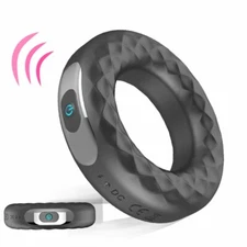 Silicone Cock Rings Penis Vibrator Ring Rechargeable Enhancing Men Male Sex Toys