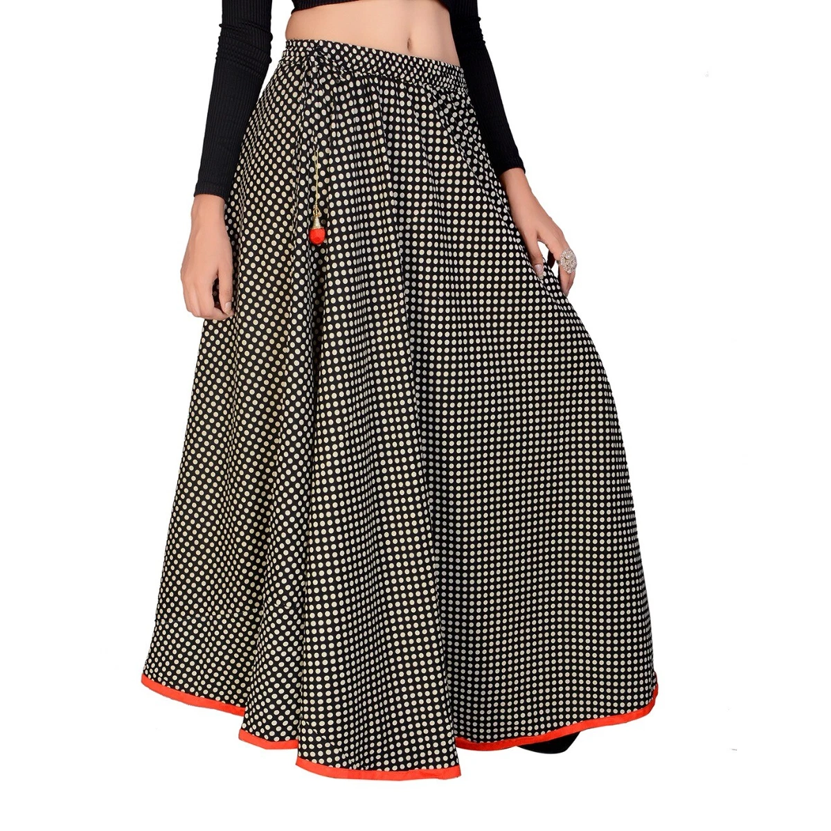 Polka dot hotsell long skirts