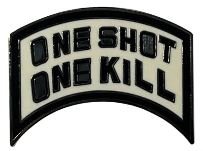 One Shot Pin US Marine Sniper One Shot One Kill Pin 1.25” Silver Color (P10-1) FREE ...