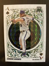 2022 Panini Mosaic Aces Green Prizm Corbin Burnes Milwaukee Brewers #A-11