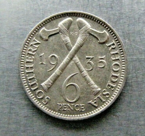 Südrhodesien KM2 Sixpence 1935 scharf BU