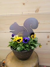 Squirrel Garden Stake/Metal/Flower Garden/Yard Décor/Garden Marker