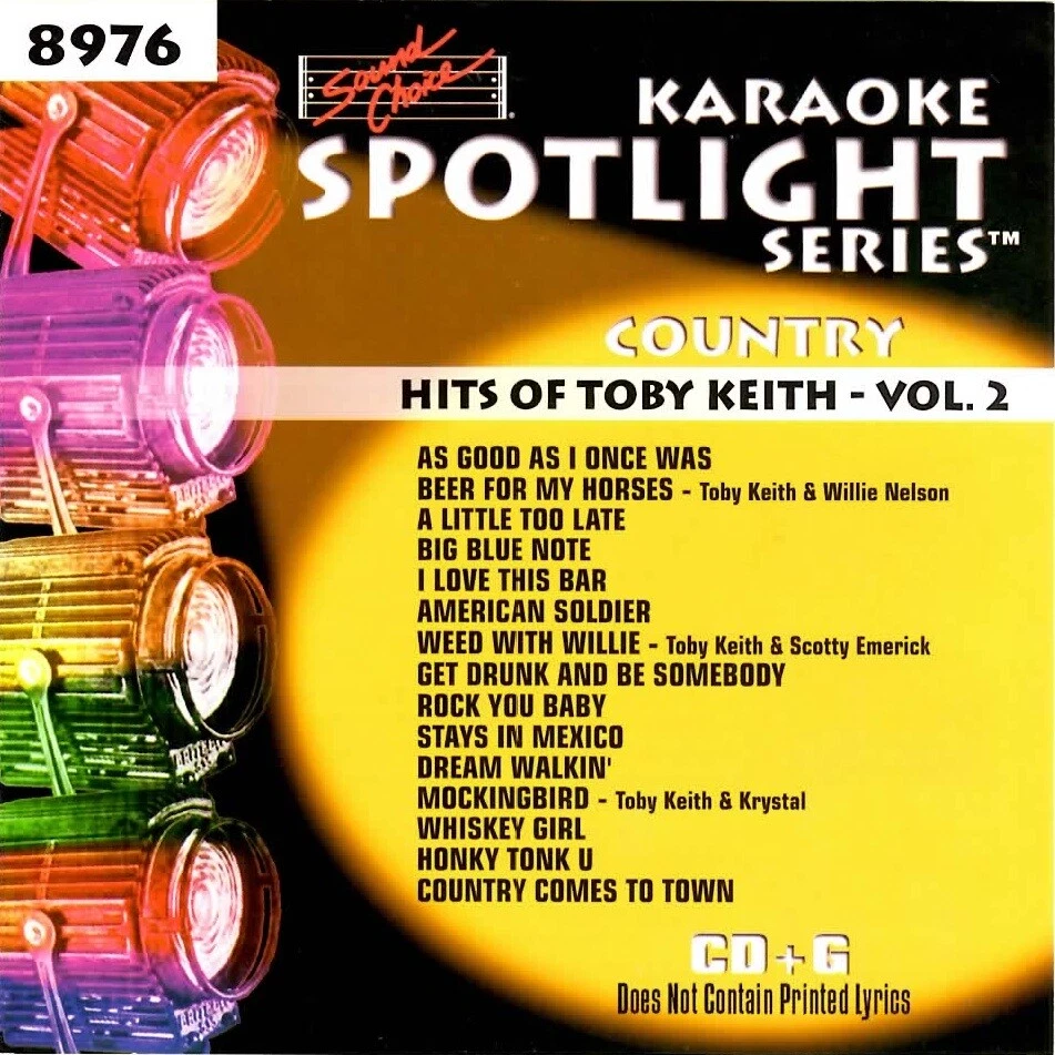 SOUND CHOICE KARAOKE TOBY KEITH v.2 BEST cdg CD+G SC8976 HARD TO FIND 15 SONGS