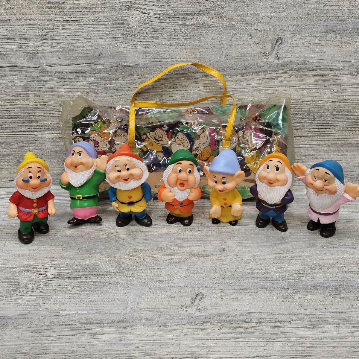 Vintage Walt Disney Production Seven Dwarfs Figures Squeeze Vintage Walt Disney Production Seven Dwarfs Figures Squeeze
