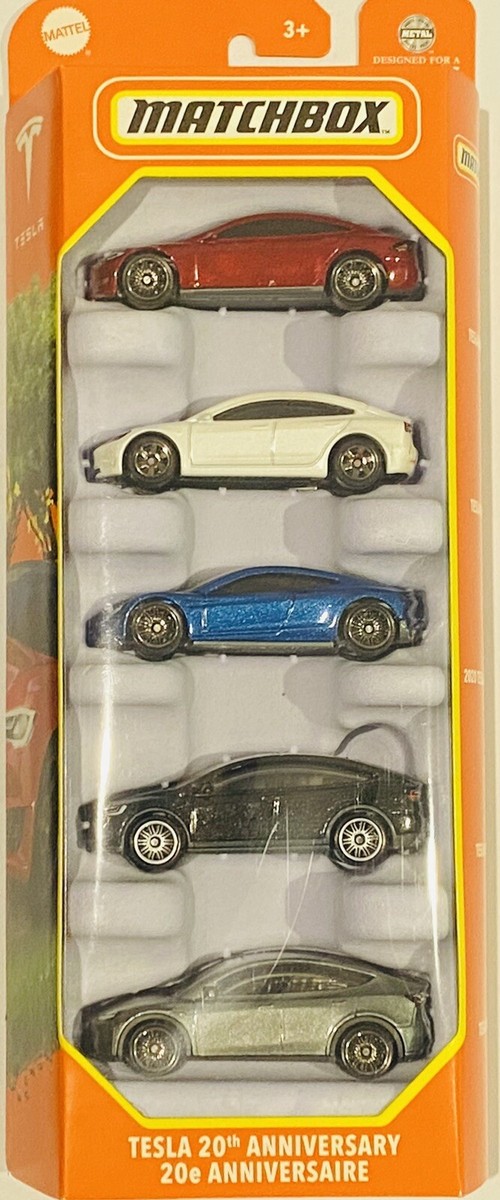 MATCHBOX Tesla 20th Anniversary 5 Pack Model S, 3, Roadster