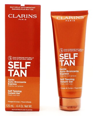 Clarins SELF TAN Self Tanning Instant Gel 4.4 oz./ 125 ml. New Packaging