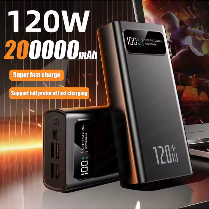 20K mAh 120W Fast Charging Power Bank for All Phones