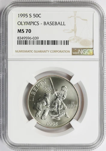 1995-S 50c Olympics Baseball Commemorative Half Dollar NGC MS70