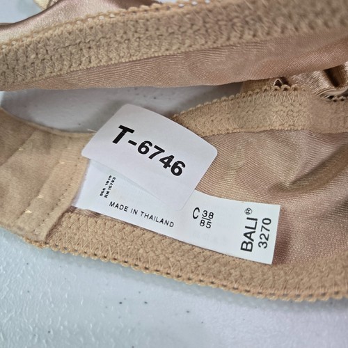 Bali Women Bra 38C Beige Underwire Lightly Lined Adjustable Straps Bralette - Picture 2 of 8