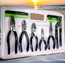 Pittsburgh 6pc pliers Set. 4-1/2" ,6",7" ,8" long