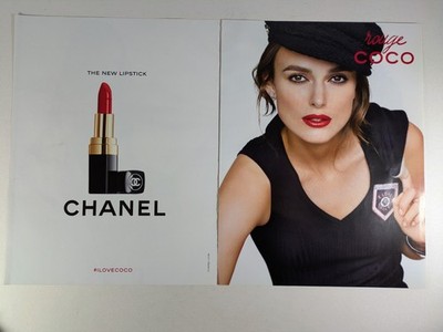 Chanel Rouge Coco Lippenstift Keira Knightley 2016 Original Papier Magazin Werbung