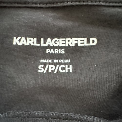 NWT KARL LAGERFELD Men’s SMALL Short Sleeve T-Shirt Paris Size Black White beige - Bild 4 von 5