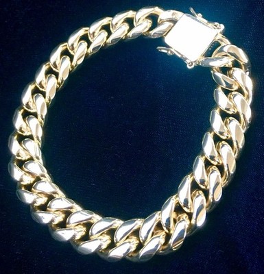 18K Gold 12MM Miami Cuban Link ARMBAND 8,5'' MADE ITALY *LEBENSLANGE GARANTIE*