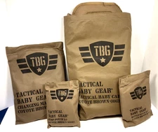 Tactical Baby Gear LOT Carrier, Mat, Bags + Mod Panels, Coyote Brown Camo-BNWT