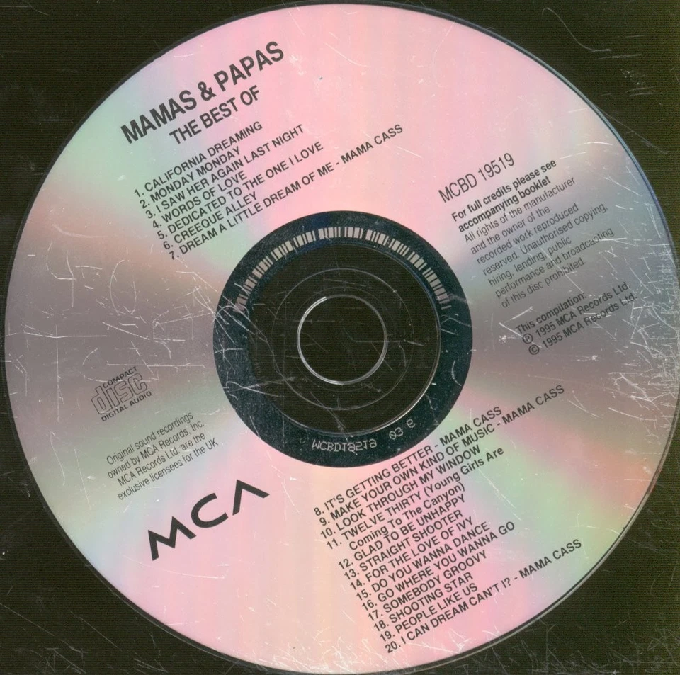 Die Besten Hits Der Mamas Und Der Papas CD UK MCA 1995 MCBD19519 - Bild 3 von 3