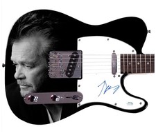 John Cougar Mellencamp Signed 1/1 Custom Graphics Guitar ACOA
