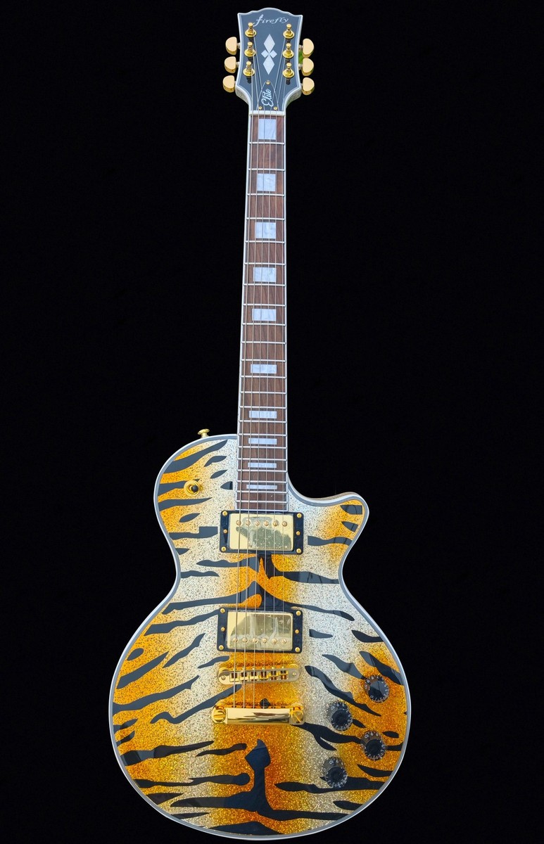 ひ*で様 AEHAB TIGER STRIPE S++ VER. .ヴェノム・ス Firefly FFSP Electric Guitar Tiger Stripe Color Gold Hardware
