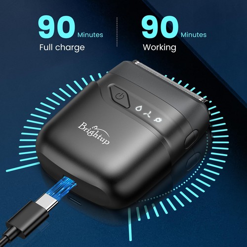 Afeitadoras de Viaje Compactas para Hombre, Mini Afeitadora Portátil de Lámina USB-C Recargable... - Imagen 5 de 8