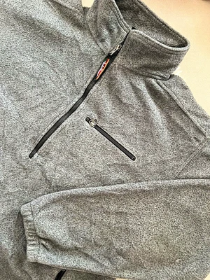L.L.Bean Herren Fleece Pullover 1/4 Zip Langarm Stehkragen Grau Gr. XL - Bild 1 von 4